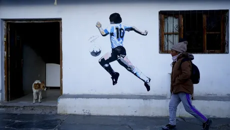 Τοιχογραφία του Μαραντόνα στην Αργεντινή