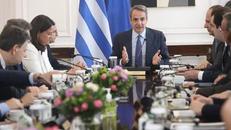 Ο Κυριάκος Μητσοτάκης στο υπουργικό συμβούλιο