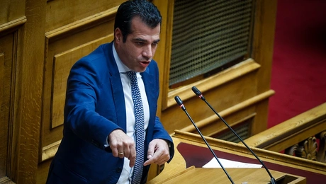 Ο Θάνος Πλεύρης στη Βουλή