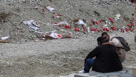 Το σημείο του δυστυχήματος στα Τέμπη