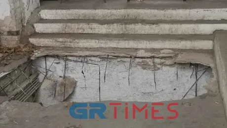 Υποχώρησε το οδόστρωμα στη Θεσσαλονίκη