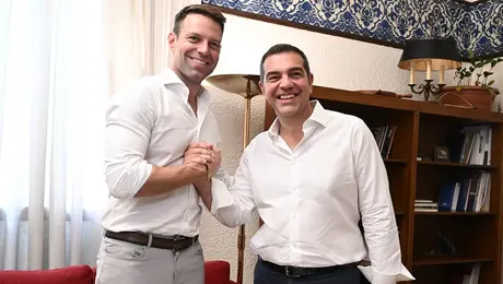 Ο Αλέξης Τσίπρας και ο Στέφανος Κασσελάκης