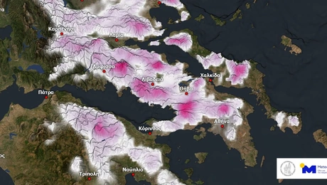 Χάρτης με τα χιόνια