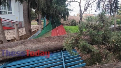 Ζημιές σε σχολείο της Θεσσαλονίκης από την κακοκαιρία