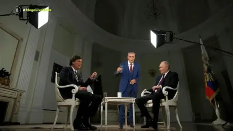 Ο Νίκος Ευαγγελάτος στη συνέντευξη του Πούτιν