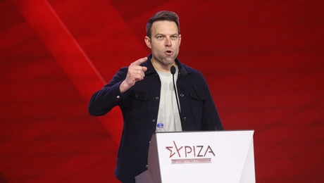 Ο Κασσελάκης στο συνέδριο του ΣΥΡΙΖΑ