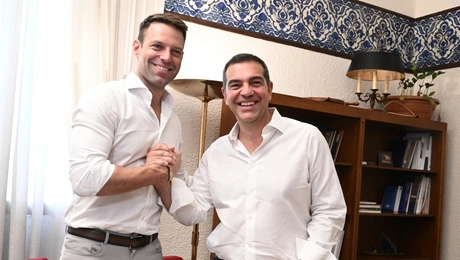 Στέφανος Κασσελάκης και Αλέξης Τσίπρας