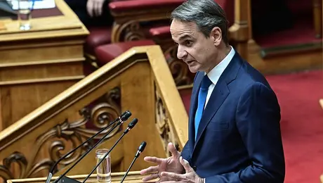 Ο Κυριάκος Μητσοτάκης στη Βουλή