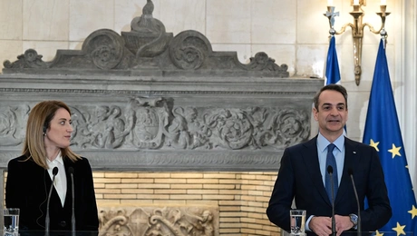 Ο Κυριάκος Μητσοτάκης και η Ρομπέρτα Μέτσολα