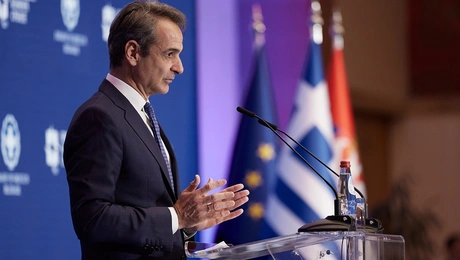 Ο Κυριάκος Μητσοτάκης στη Σερβία