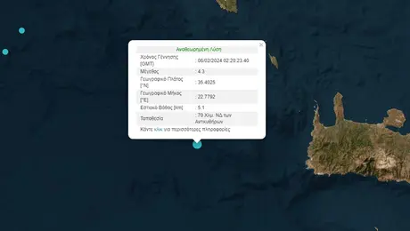 Σεισμός στην Κρήτη
