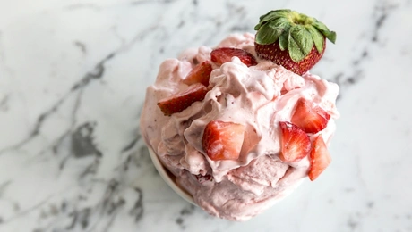 Παγωτό με Φράουλες