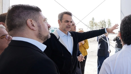 Ο Κυριάκος Μητσοτάκης στον Ασπρόπυργο