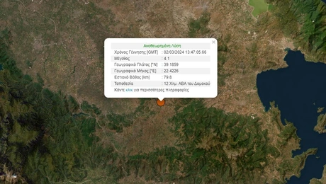 Σεισμός στα Φάρσαλα