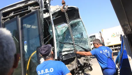 Ατύχημα με λεωφορείο στα Λιόσια