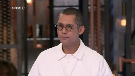 Ο Σωτήρης Κοντιζάς σε επεισόδιο του MasterChef 2024