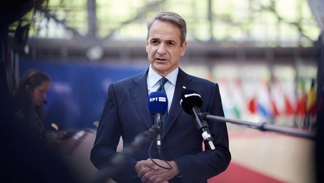 Ο Κυριάκος Μητσοτάκης στις Βρυξέλλες