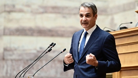 Ο Κυριάκος Μητσοτάκης στην ΚΟ