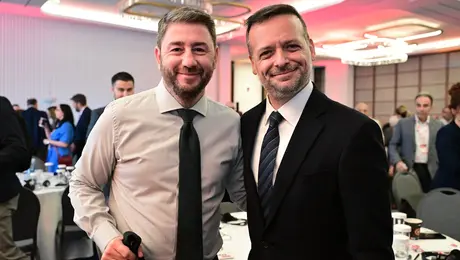 Ο Νίκος Ανδρουλάκης και ο Χάρης Δούκας