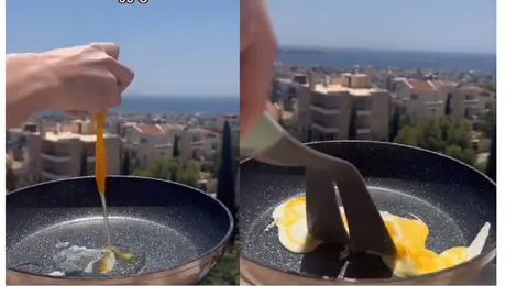 τηγανητο αυγο tiktok