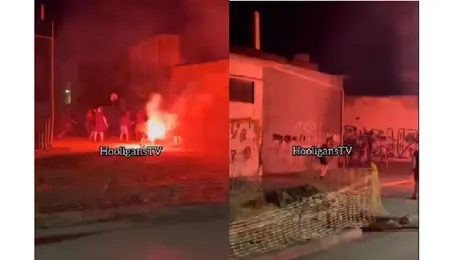 επεισόδια με οπαδικη βια στο καματερο