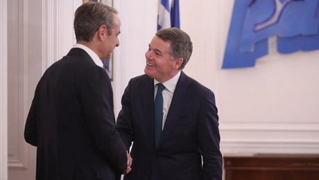 Ο Κυριάκος Μητσοτάκης και ο Paschal Donohoe