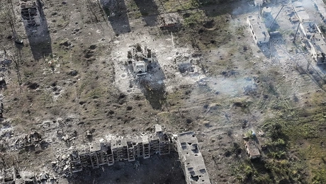 Αεροφωτογραφία από πόλη στο Ντονέτσκ