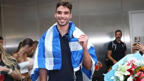 αποστολος χρηστου επιστροφη ελλαδα ολυμπιακοι αγωνες αργυρο μεταλλιο