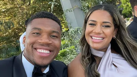 Ο Γιαννης Αντετοκουνμπο και η Μαραια Ριντλσπριγκερ 