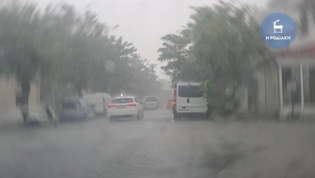 Η κακοκαιρία Atena στη Ρόδο