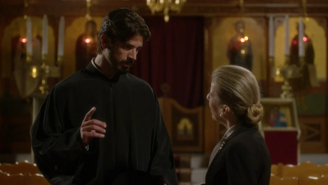 Ο Δημήτρης Γκοτσόπουλος και η Καλλιρόη Μυριαγκού στη σειρά «Άγιος Έρωτας»