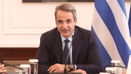 Ο Κυριάκος Μητσοτάκης στο Υπουργικό