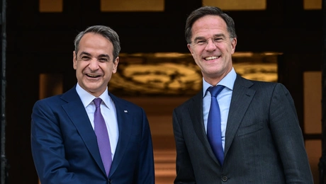 Ο Κυριάκος Μητσοτάκης και ο Μαρκ Ρούτε