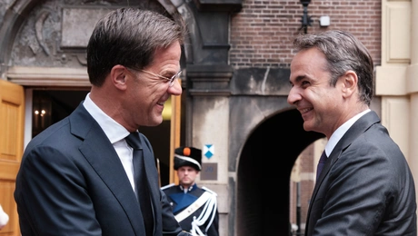 Ο Κυριάκος Μητσοτάκης και ο Μαρκ Ρούτε