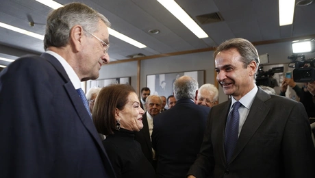 Ο Αντώνης Σαμαράς και ο Κυριάκος Μητσοτάκης