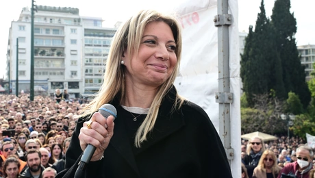 Η Μαρία Καρυστιανού στη συγκέντρωση