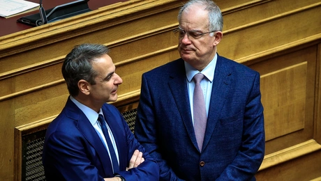 Ο Κυριάκος Μητσοτάκης και ο Κώστας Τασούλας