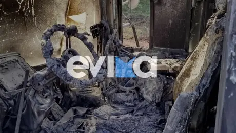 Φωτιά σε φορτωτή στην Εύβοια