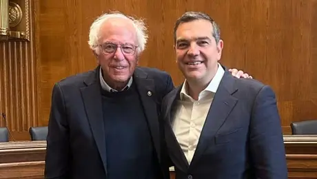 Ο Αλέξης Τσίπρας και ο Μπέρνι Σάντερς