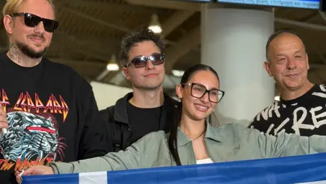 Η Κλαυδία με την ελληνική αποστολή αναχωρεί για την Eurovision 2025