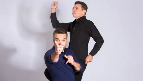 Μανώλης Φάμελλος και Δώρος Δημοσθένους στο Gazarte Roof Stage