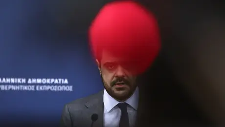 Ο Παύλος Μαρινάκης στην ενημέρωση των πολιτικών συντακτών