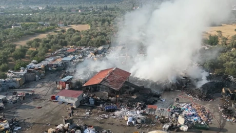 Η φωτιά στον χώρο της Ανακύκλωσης Αιγαίου