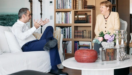 Ο Κυριάκος Μητσοτάκης και η Άνγκελα Μέρκελ