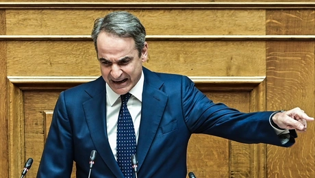 Ο Κυριάκος Μητσοτάκης στη Βουλή