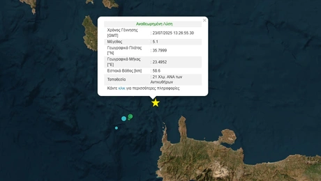 Σεισμός τώρα στα Αντικύθηρα
