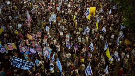 Διαμαρτυρία για τους ομήρους της Χαμάς