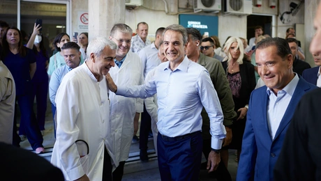 Επίσκεψη του Κυριάκου Μητσοτάκη στο Ιπποκράτειο