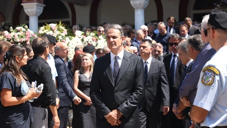 Κηδεία Βεσυρόπουλου Κυριάκος Μητσοτάκης