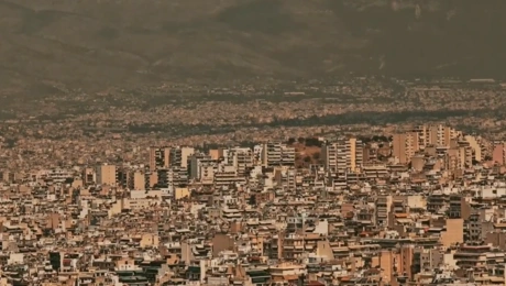 Άποψη της Αθήνας με αφρικανική σκόνη